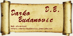 Darko Budanović vizit kartica
